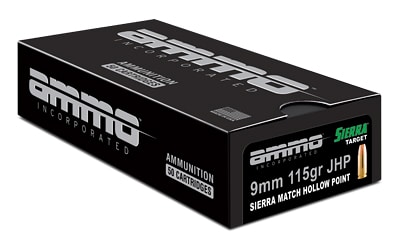 AMMO INC MATCH 9MM 115GR JHP 50/1000 Ammo Inc