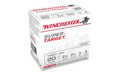 WIN SUPERTRGT 20GA 2.75" #8 25/250 Winchester