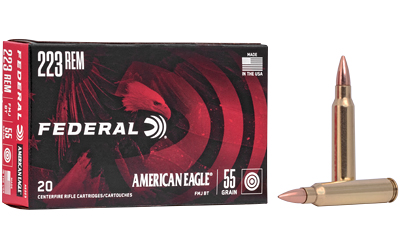 FED AM EAGLE 223REM 55G FMJ BT20/500 Federal Ammunition