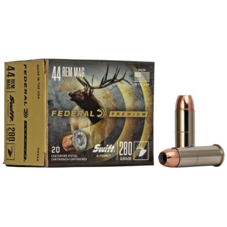 Federal Premium Vital-Shok Handgun Ammunition .44 Mag 280 gr SAF 1170 fps 20/box Federal Ammunition