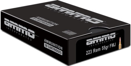 AMMO INC 223 REM 55GR FMJ - 20RD 25BX/CS Ammo Inc