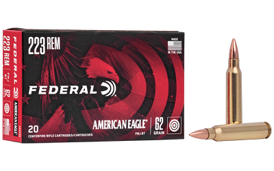 FED AM EAGLE 223 REM 62GR FMJ 20/500 Federal Ammunition