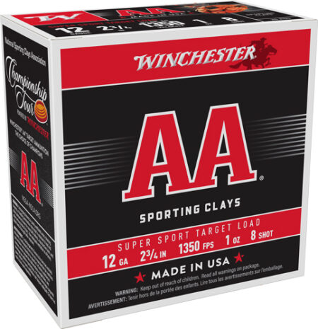 AASCL128_2.jpg WINCHESTER AA 12GA 2.75" 1OZ - #8 1350FPS 250RD CASE LOT
