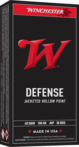 WINCHESTER USA 40 SW 180GR - JHP 50RD 10BX/CS