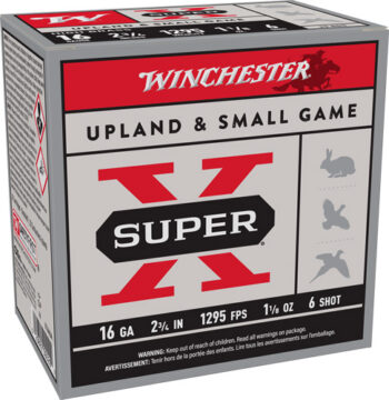 WINCHESTER SUPER-X 16GA 2.75" - 1-1/8OZ #6 1295FPS 25RD 10BX/C