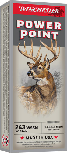 WINCHESTER SUPER-X 243 WSSM - 100GR POWER POINT 20RD 10BX/CS