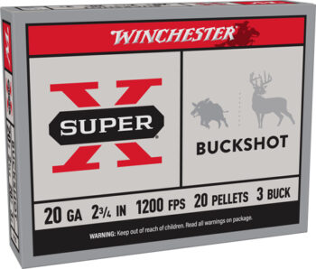 AXB203_1-1.jpg WINCHESTER SUPER-X 20GA 2.75" - #3 BUCK 20 PELLETS 5RD 50BX/CS