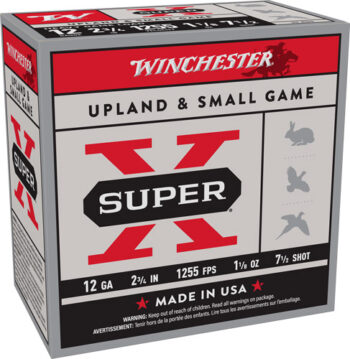 WINCHESTER SUPER-X 12GA 2.75" - 1-1/8OZ #7.5 1255FPS 250R CASE