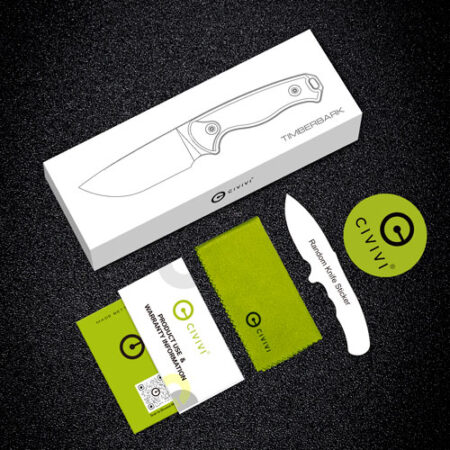 CIVIVI KNIFE TIMBERBARK 3.2" - FIXED GUIBOURTIA WOOD/SATIN