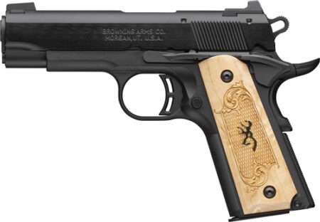 G051068490_LEFT.jpg BROWNING 1911-22 22LR COMPACT - MEDALLION 3.58" BLACK/MAPLE