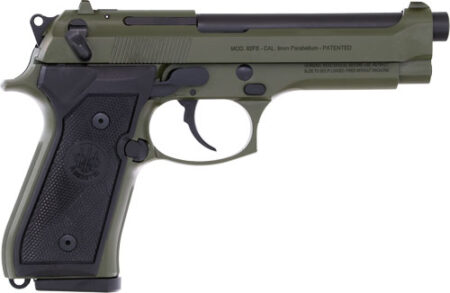 GJ92F300GR15.jpg BERETTA 92FS 9MM 4.9" 15RD - OD GREEN