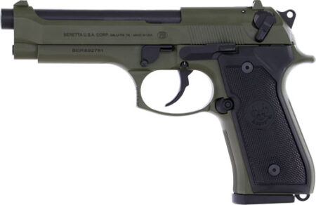 GJ92F300GR15_LEFT.jpg BERETTA 92FS 9MM 4.9" 15RD - OD GREEN