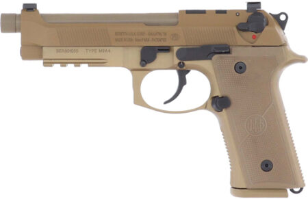 BERETTA M9A4 G 9MM 5.1" 10RD - TAN OPTIC READY THREADED USA