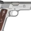 SPRINGFIELD 1911 LOADED 45ACP - 5" 7RD SS/WOOD GRIPS CA COMP