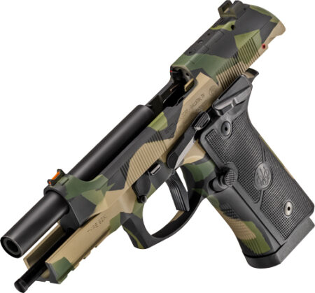 BERETTA 92XI SAO FS 9MM 4.7" - 10RD SPLINTER CAMO 2 MAGS