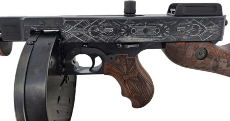 GT150DC7_RECV_R_PISTOL-GRIP_LEFT.jpg THOMPSON 1927A1 45ACP CARBINE - 18" ROARING 20'S EDITION