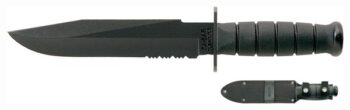 KA-BAR FIGHTER KNIFE - 8" SERRATED W/SHEATH