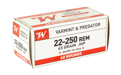WIN USA 22-250 REM 45GR JHP 40/400