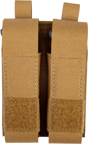 GREY GHOST DOUBLE PISTOL MAGNA - MAG POUCH LAMINATE COYOTE BRN