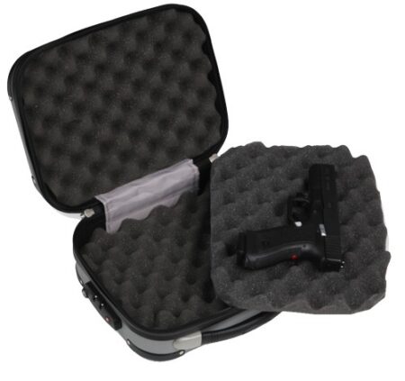 BULLDOG POLYCARBONATE PISTOL - CASE W/ TSA COMO LOCK GREY 9"