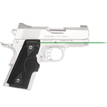 https3A2F2Fmedia.chattanoogashooting.com2Fimages2Fproduct2FEJLG404G2FEJLG404G-1.jpg Crimson Trace LG-404G Front Activation Green Handgun Lasergrips for 1911 Compact Black