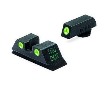Meprolight Tru-Dot Night Sight Set - Glock 9mm .357 Sig 40 S&W .45 GAP Fixed Set Green/Green