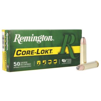 https3A2F2Fmedia.chattanoogashooting.com2Fimages2Fproduct2FRT283222FRT28322_1.jpg Remington Core-Lokt Rifle Ammunition .30 Carbine 110 gr SP 1990 fps 50/ct