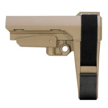 https3A2F2Fmedia.chattanoogashooting.com2Fimages2Fproduct2FSOSBA3X02SB2FSOSBA3X02SB.jpg SB Tactical SBA3 Pistol Stabilizing Brace 5-Position Adjustable FDE