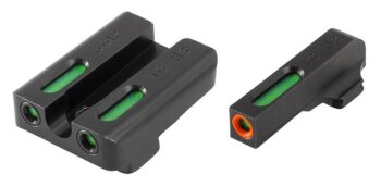 https3A2F2Fmedia.chattanoogashooting.com2Fimages2Fproduct2FXRTG13SG2PC2FXRTG13SG2PC.jpg Truglo TFX Pro Next Gen Tritium & Fiber Optic Xtreme Handgun Sight - Sig Sauer #6 front / #8 rear - Orange Outline Front/Rear Green