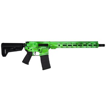 https3A2F2Fmedia.chattanoogashooting.com2Fimages2Fproduct2FZCSCC01907AGRNCC2FZCSCC01907AGRNCC1.jpg Shark Coast Tactical "Anime- Green" Rifle 5.56mm 10rd Magazine 16" Barrel 15" MLOK Handguard California Compliant