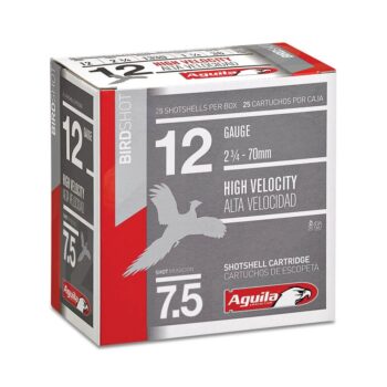 https3A2F2Fwww.2ndamendmentwholesale.com2Fmedia2Fcatalog2Fproduct2F12Fc2F1chb1207-box_1_1-1.jpg Aguila Ammunition 12ga Birdshot 2.75 inch Shotgun Shells - #7.5 Shot | 1.25oz | 1330 fps | 25rd Box