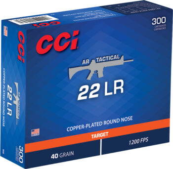 CCI TACTICAL 22LR 40GR PLATED - RN 1200FPS 300RD 10BX/CS
