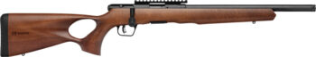 SAVAGE B17 TIMBER THUMBHOLE - 17HMR 18" 10RD BLUED/WOOD