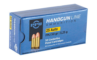 PPU 25ACP FMJ 50GR 50/1000