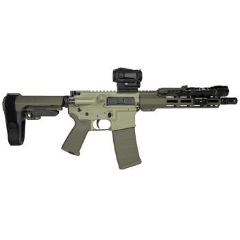 Shark Coast Grassy Knoll AR Pistol Bundle 5.56mm 30rd Magazine 10.5'' Threaded Barrel Vortex Sparc Red Dot Streamlight ProTac SBA3 Brace