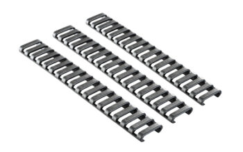ERGO 18-SLOT LDDR RAIL COVERS 3PK BK