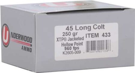 A433_SIDE.jpg UNDERWOOD 45 LC 250GR - XTP JHP 20RD 10BX/CS