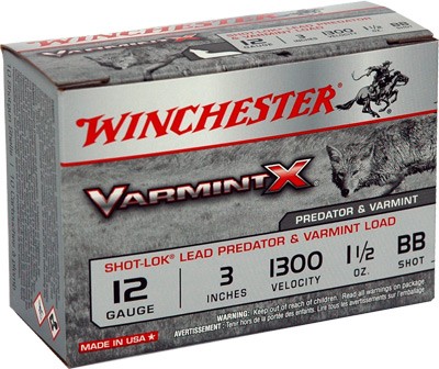 AX123VBB.jpg WINCHESTER VARMINT-X 12GA 3" - 1-1/2OZ #BB 10RD 10BX/CS