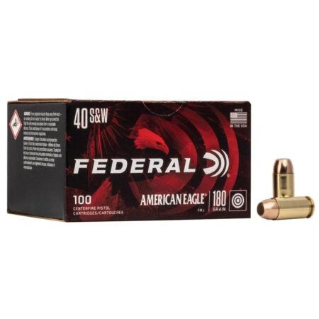 https3A2F2Fmedia.chattanoogashooting.com2Fimages2Fproduct2FFAAE40R100C2FFAAE40R100C-1.jpg FEDERAL 40 S&W 180GR FULL METAL JACKET AMMO 500RD