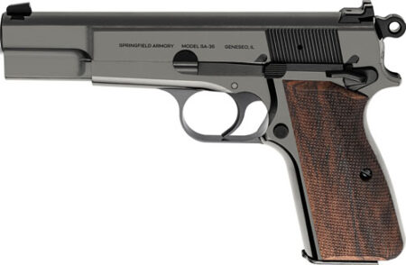GHP9202_LEFT_1.jpg SPRINGFIELD SA-35 9MM 4.7" - 15RD POLISHED BLUED WALNUT